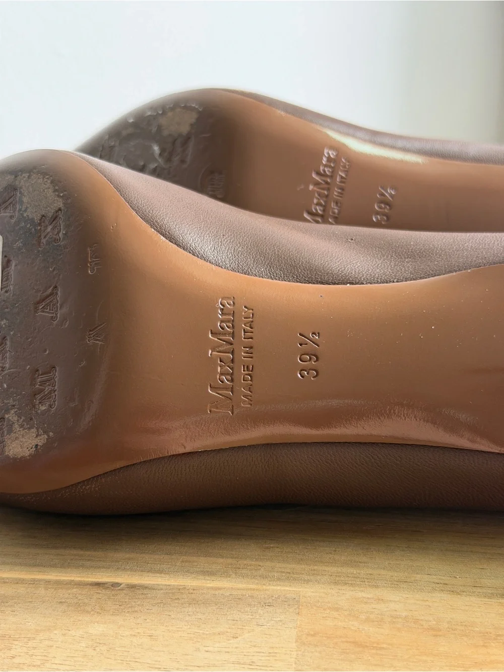 MaxMara Brown Pointed Leather Pumps
